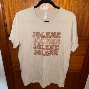 Bella Canvas Cream Graphic Tee with Floral Lettering